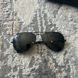 Ray-Ban Aviator Sunglasses in Black Lens with Black Frame